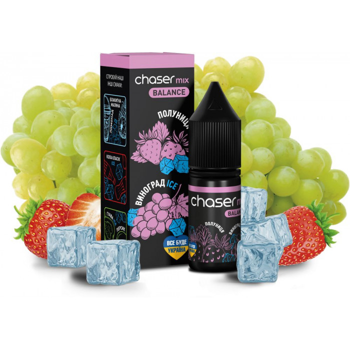 Рідина Chaser Mix Salt Balance Strawberry Grape Ice (Крижана Полуниця Виноград) 6% 10 мл