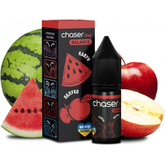 Рідина Chaser Mix Salt Salt Balance Watermelon Apple (Кавун Яблуко) 3% 10 мл