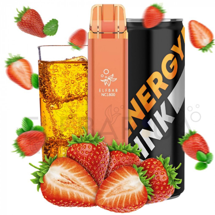 Elf Bar NC1800 5% Strawberry Energy (Полуничний Энергетик) Original