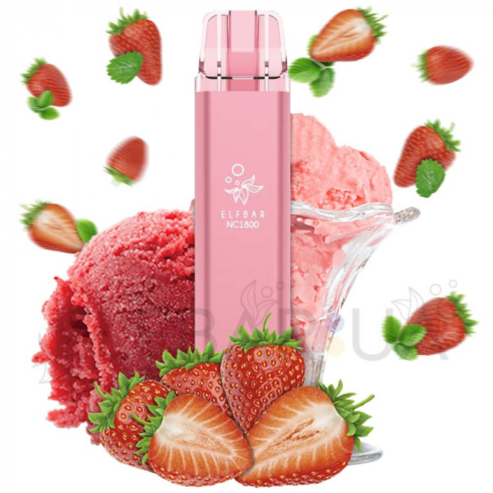 Elf Bar NC1800 5% Strawberry Ice Cream (Полуничне Мороженое) Original