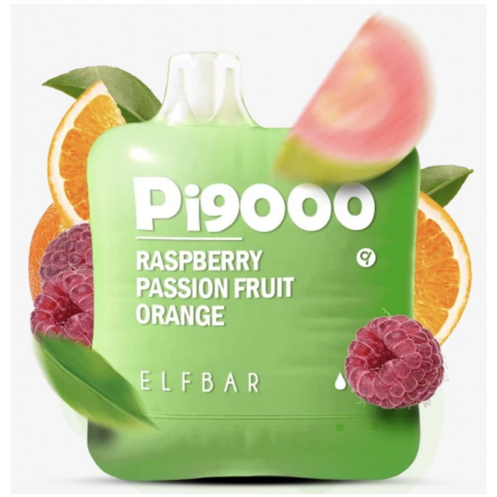 Elf Bar Pi9000 5% Raspberry Passion Fruit Orange (Малина Маракуйя Апельсин)