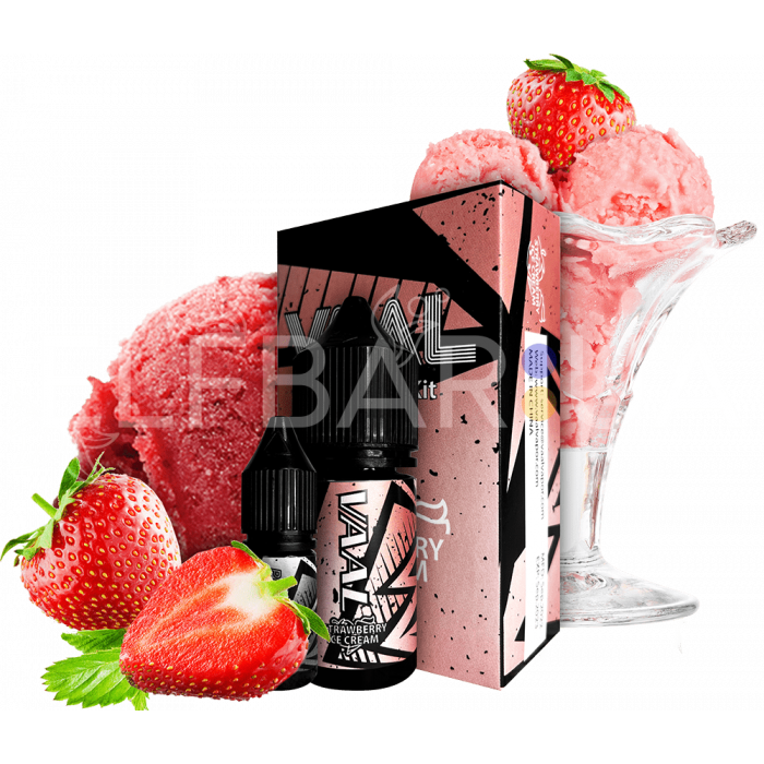 Набір рідини для самозамісу Vaal 30 ml Strawberry Ice Cream (Полуничне Морозиво) 5% 30 мл Original