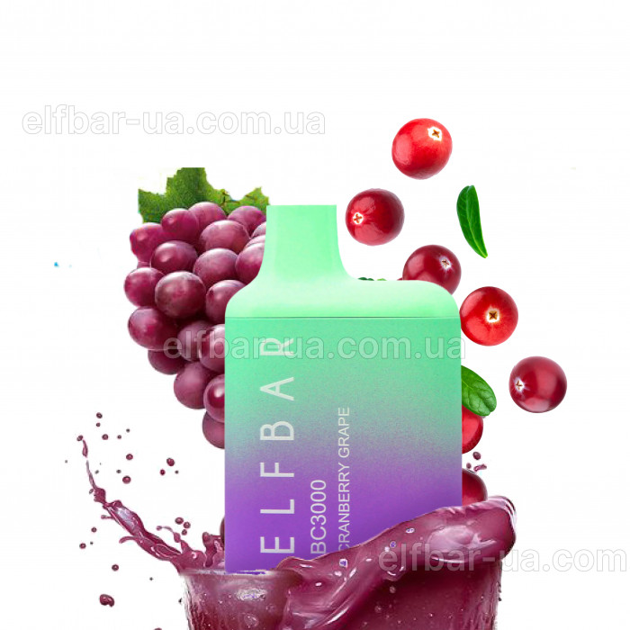 Elf Bar BC3000 5% Cranberry Grape (Журавлина Виноград) Original